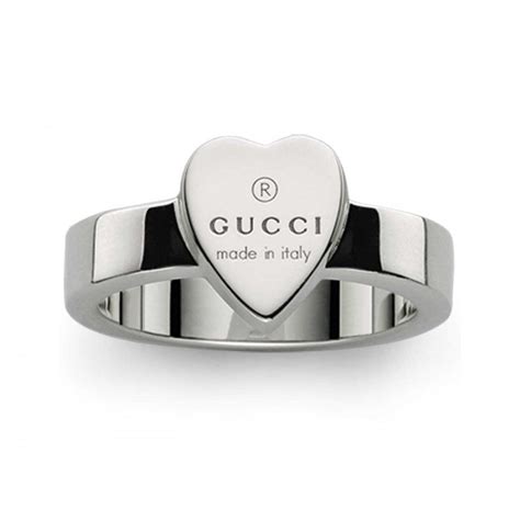 gucci trademark ring with heart pendant|Gucci heart ring gold.